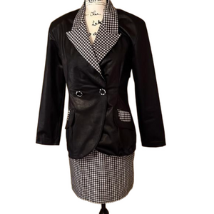 Vintage J. Andrews Houndstooth Skirt and Jacket Junior Size 5/6